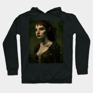 Beautiful headshot Of An Elf Created Using AI Hoodie